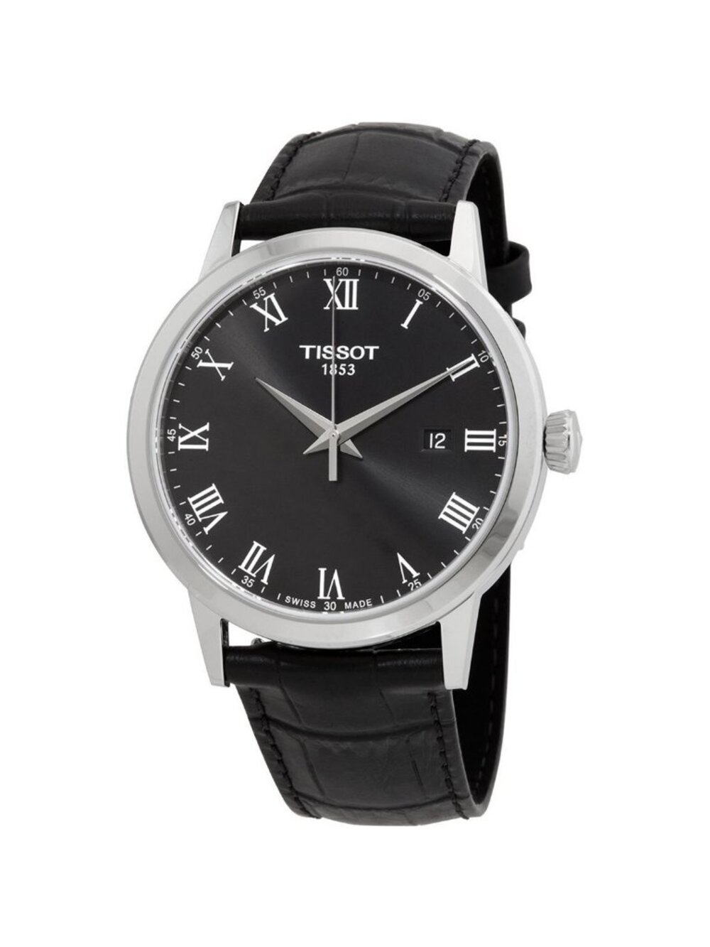 NWT Tissot T-Classic Quartz Black Dial Men's Watch